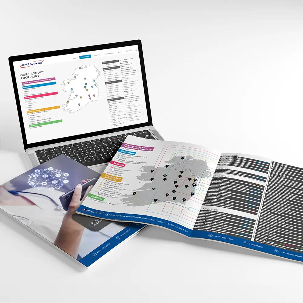 DMF Systems Interactive Map and Brochure Design