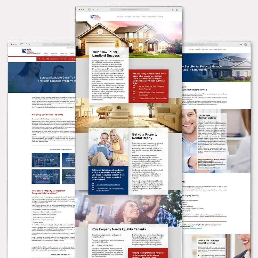 Real Property Management Webpage Design